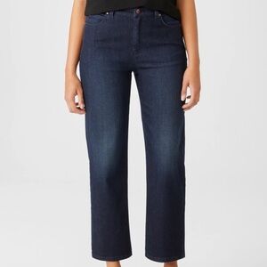 Eileen Fisher Organic Cotton Stretch Straight Ankle Jeans